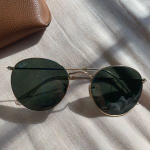 Round Metal Ray Ban in Green Classic